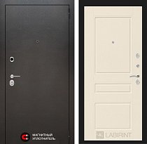 LABIRINT Входная металлическая дверь SILVER панель №3 кремовый soft